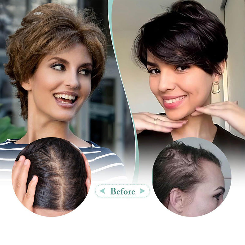 2025š„HOT SALEš„ | SHORT NATURAL HAIRPIECE FOR THE TOP OF THE HEAD