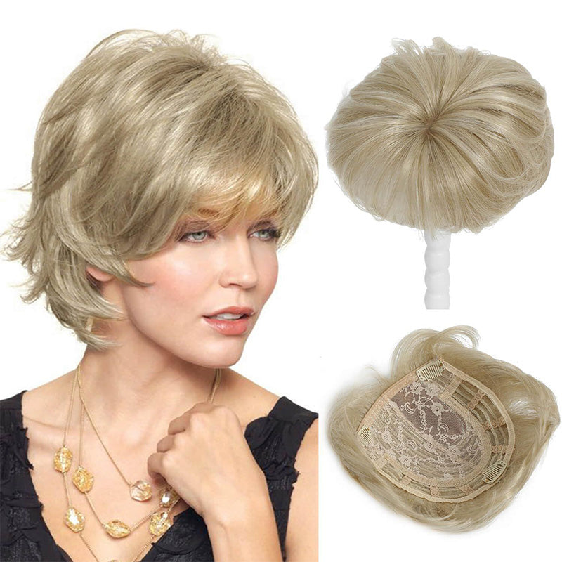 2025š„HOT SALEš„ | SHORT NATURAL HAIRPIECE FOR THE TOP OF THE HEAD