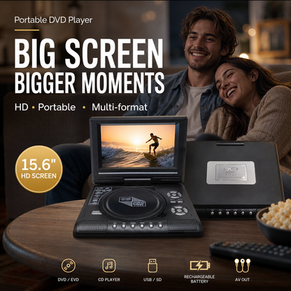 🥳מכירה חמה 2026🥳💞50K+ SOLD! 📀🎬 50% הנחה! נגן DVD נייד 7.8" HD – מסך צלול, תומך ב-DVD, CD, USB וכרטיסי SD. סוללה נטענת – אידיאלי לנסיעות, קמפינג וערבי ספה. איכות קולנוע – בכל מקום! ✈️🛋️