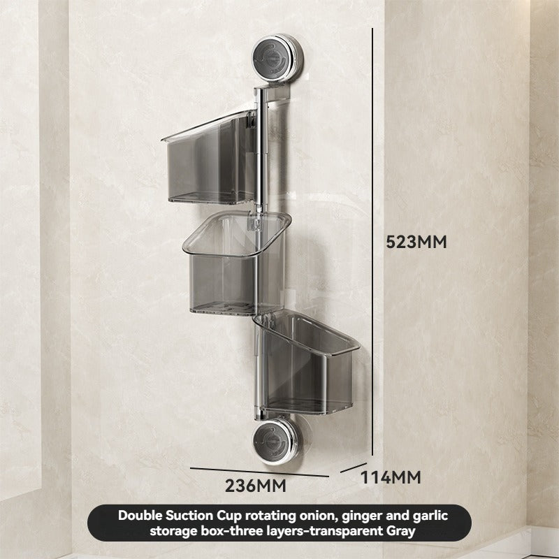 🔥Hot Sale🔥Perforated Suction Cup Spice Storage Rack（50% OFF）