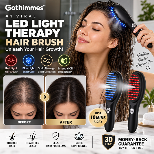 🥳מבצע חם 2026🥳💞מעל 50,000 נמכרו! 💆‍♀️💡 50% הנחה! מברשת שיער ויראלית בטכנולוגיית LED – פתרון 4 ב-1: אור אדום מעורר זקיקים, אור כחול מרגיע קרקפת, עיסוי ממריץ זרימת דם ושמנים אתריים להזנה עמוקה. רק 10 דקות ביום – תוצאות תוך 30 יום! 🌿✨