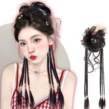Women's Braided Hair Extension with Bun
