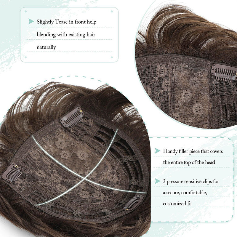 2025🔥HOT SALE🔥 | SHORT NATURAL HAIRPIECE FOR THE TOP OF THE HEAD