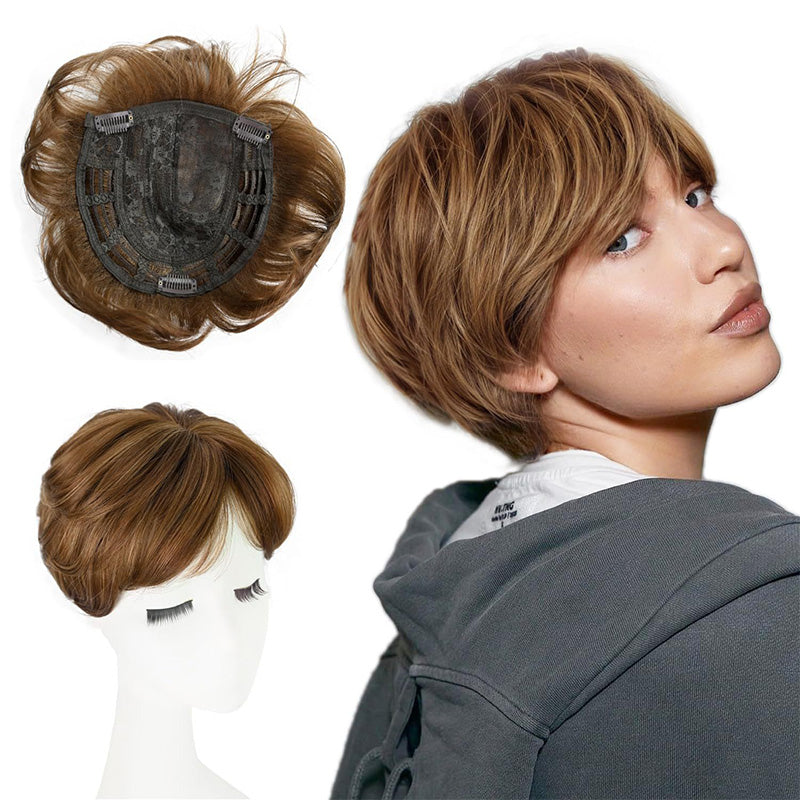2025🔥HOT SALE🔥 | SHORT NATURAL HAIRPIECE FOR THE TOP OF THE HEAD