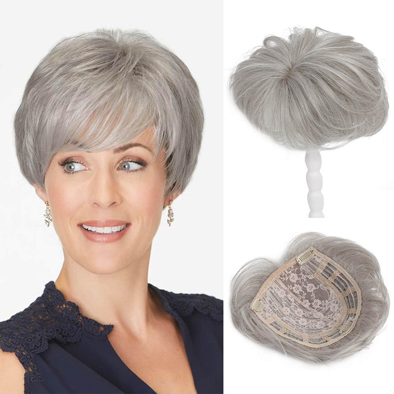 2025🔥HOT SALE🔥 | SHORT NATURAL HAIRPIECE FOR THE TOP OF THE HEAD
