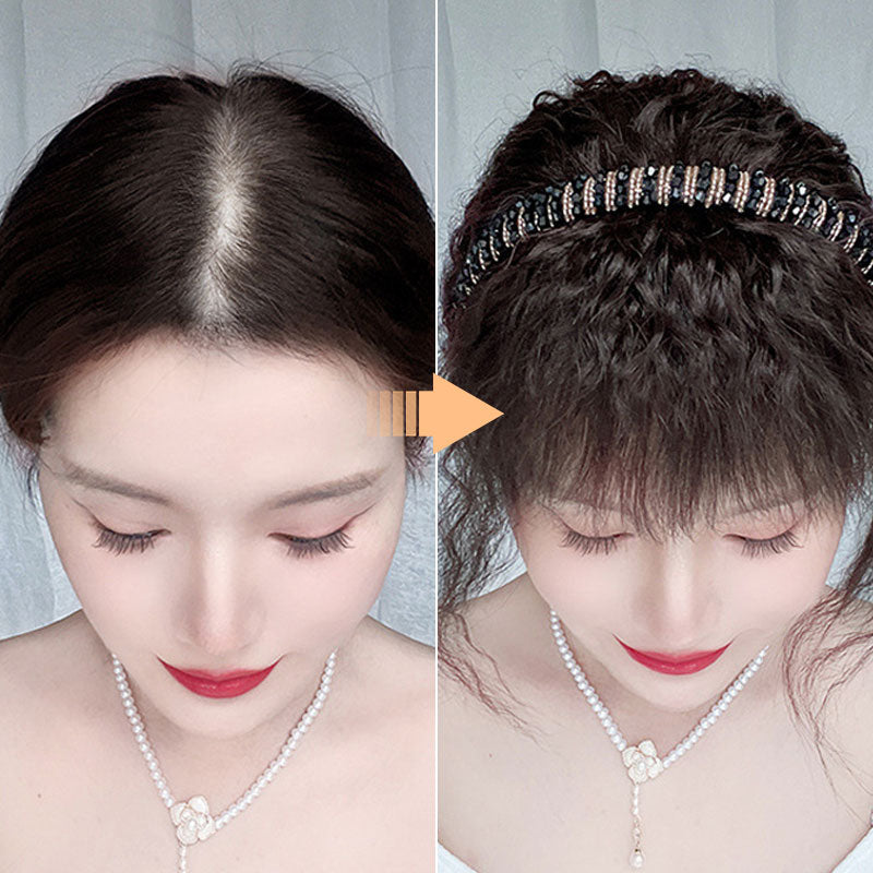 Fluffy Curly Wig with Hair Band