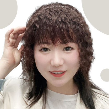 Fluffy Curly Wig with Hair Band