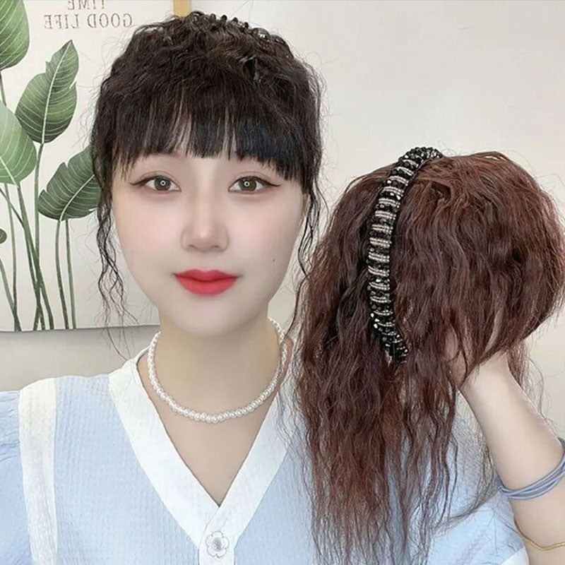 Fluffy Curly Wig with Hair Band
