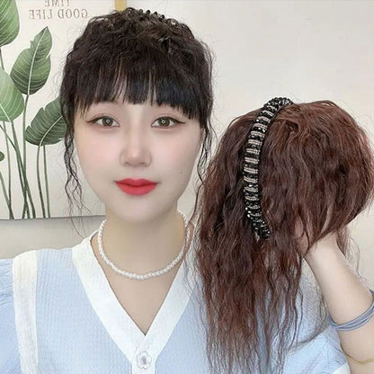 Fluffy Curly Wig with Hair Band