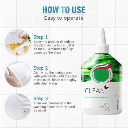 👕✨ Powerful Stain Remover for Clothes - Erases Grease, Wine, Ink Stains in Seconds, Gentle on Fabrics 🧴🔥