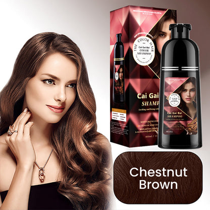 Champô com extrato de ervas para coloração instantânea do cabelo, para homens e mulheres