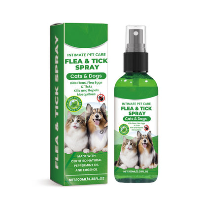 Spray Natural contra Pulgas e Carraças para Cães e Gatos