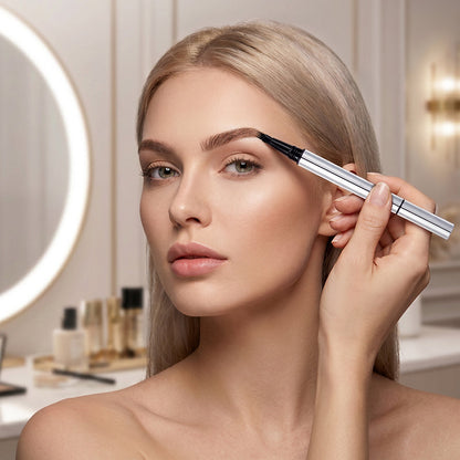 Kaksipäinen vedenpitävä Microblading-kulmakynä