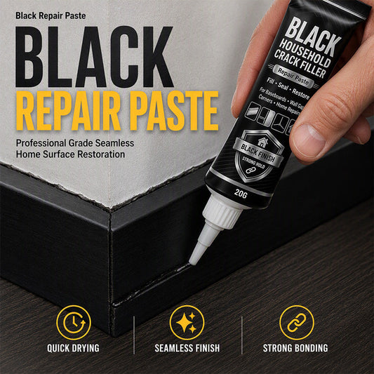 Black Household Crack Filler Paste with Scraper