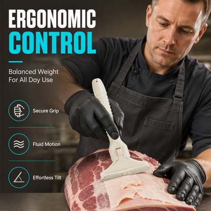 🥳מכירה חמה 2026🥳💞נמכרו מעל 50,000! 🥩🔪 50% הנחה! גרדן בשר מנירוסטה – מסיר שומן, פאשיה ורקמת חיבור בקלות. מתאים לבקר וחזיר. משאיר את הנתחים המשובחים – כמו קצב מקצועי! ✨🍖